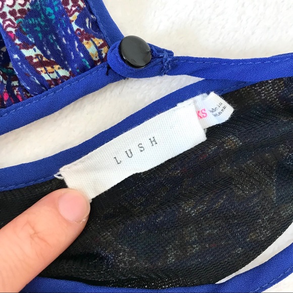 Lush Abstract Print Blouson Skater Dress 🖤 - Picture 4 of 7